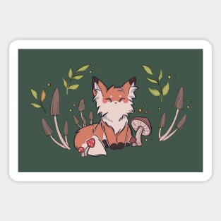 Autumn Mushroom Fox Magnet